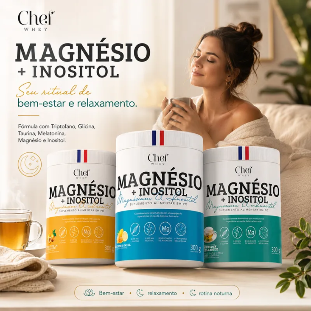 MAGNÉSIO + INOSITOL 300g - ERVA DOCE, CAPIM LIMÃO E ERVA CIDREIRA