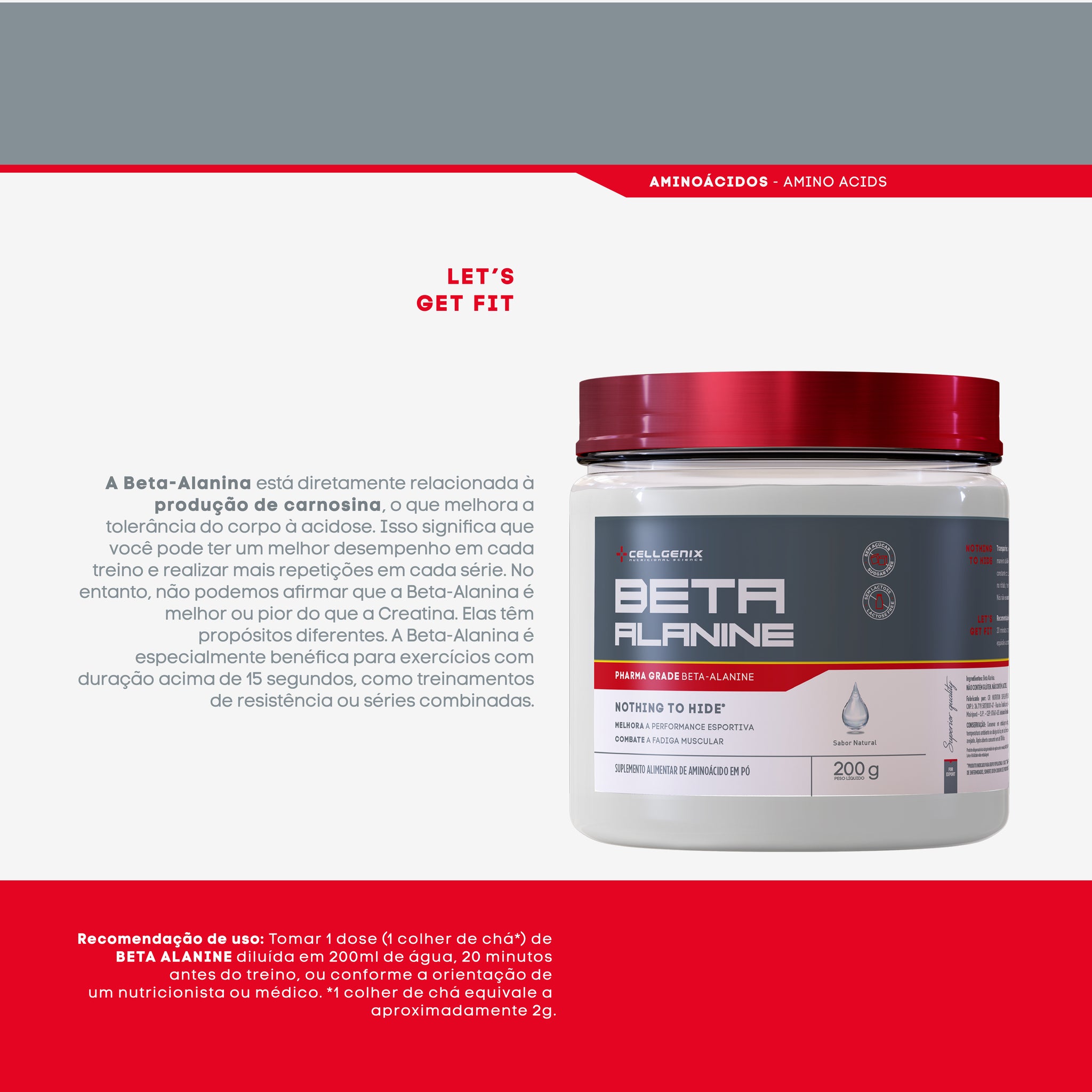 Beta Alanina 200g - A Repetição Extra Que Constrói Campeões