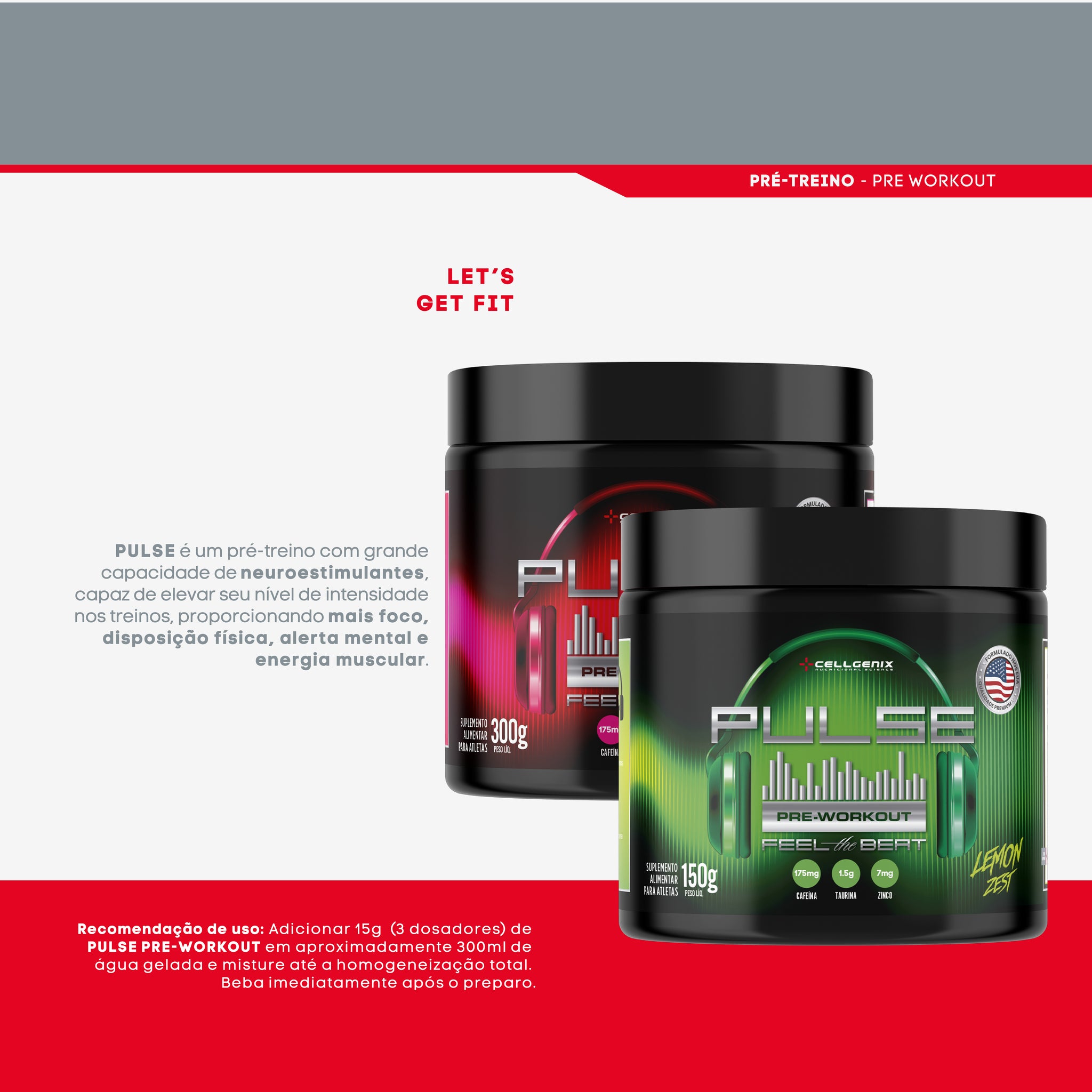 Pré-Treino Pulse 300g - Vibrant Flavor