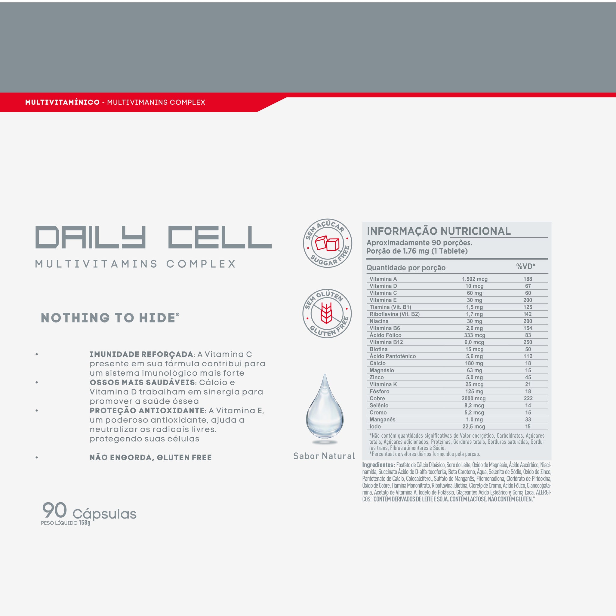 Daily Cell Multivitamins Complex 90 Tabs - A Base da Sua Saúde