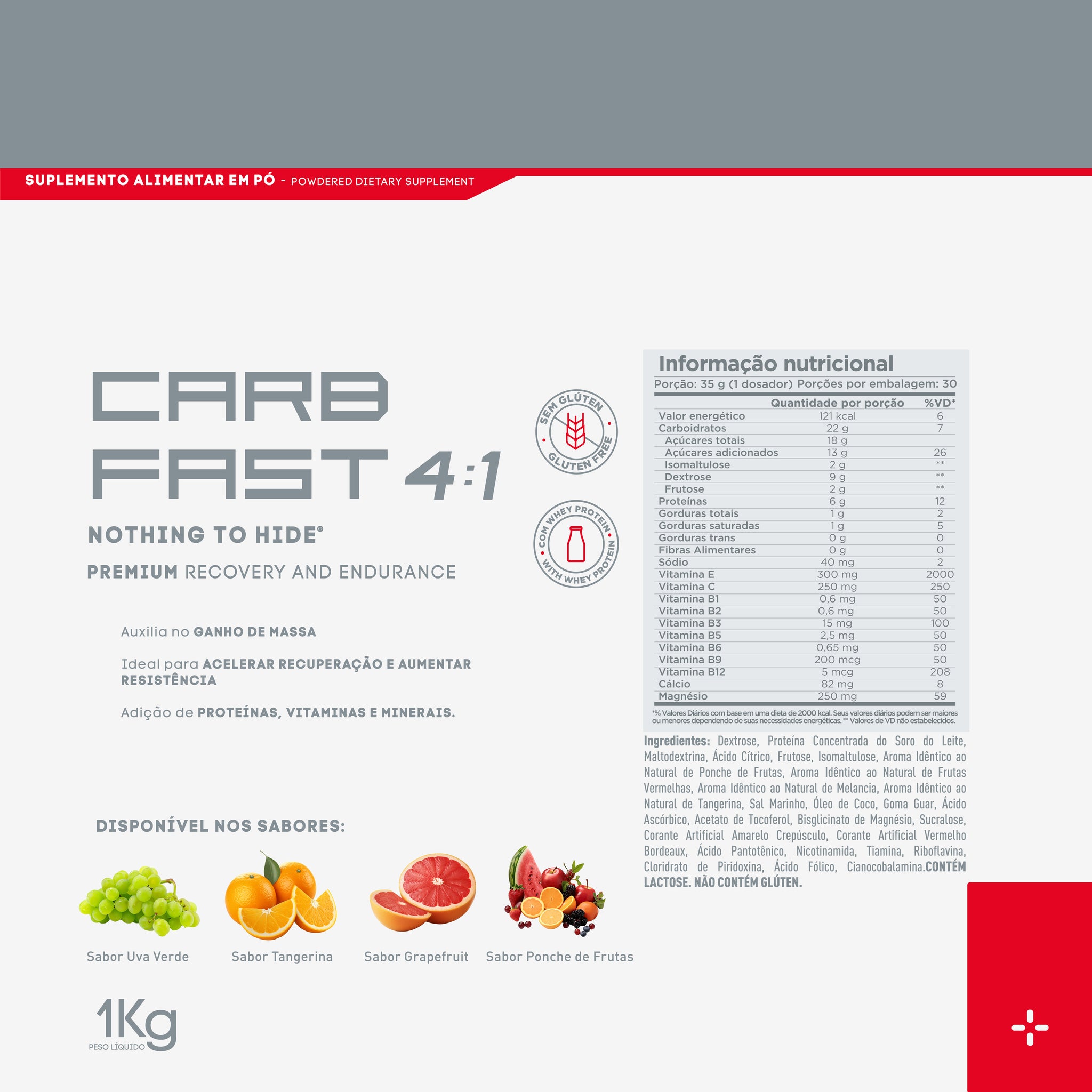 Carb Fast 4:1 1kg - Lemon Grapefruit | A Fórmula da Recuperação