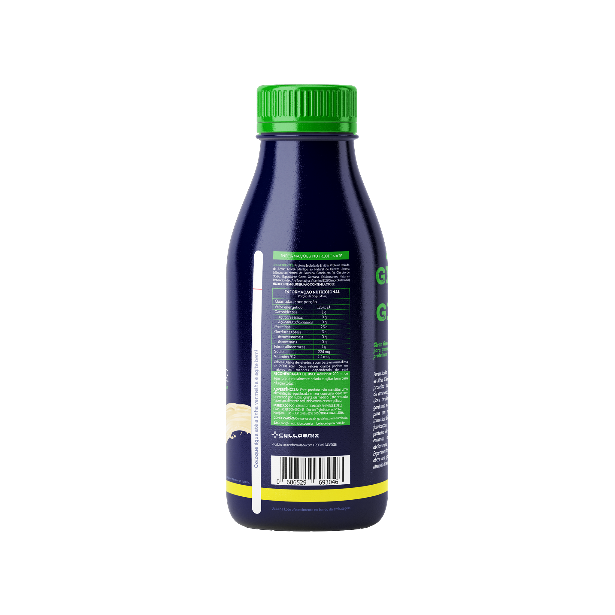 Clean Green Proteína Vegana 30g Dose Única - Banana com Canela