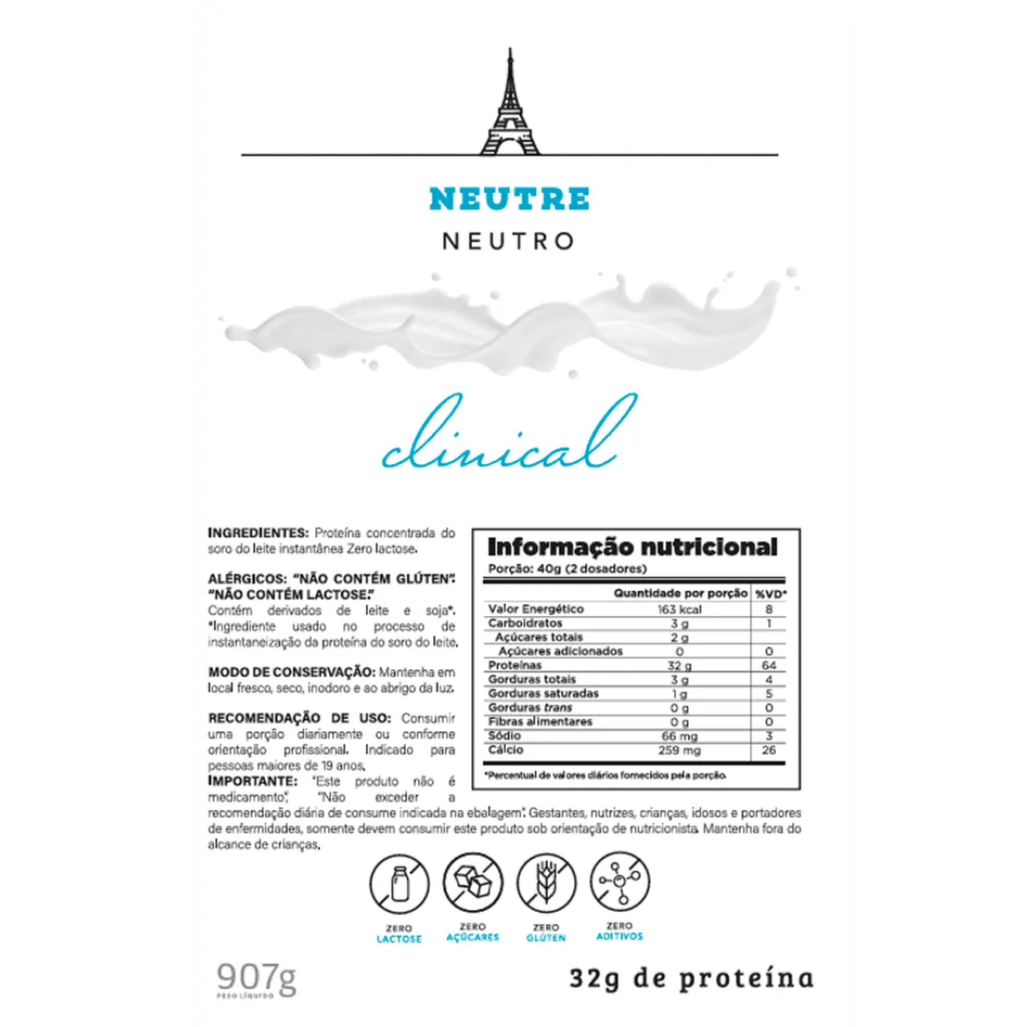 Chef Whey Clinical Natural 907g - A Base de Proteína Pura para Sua Saúde e Performance