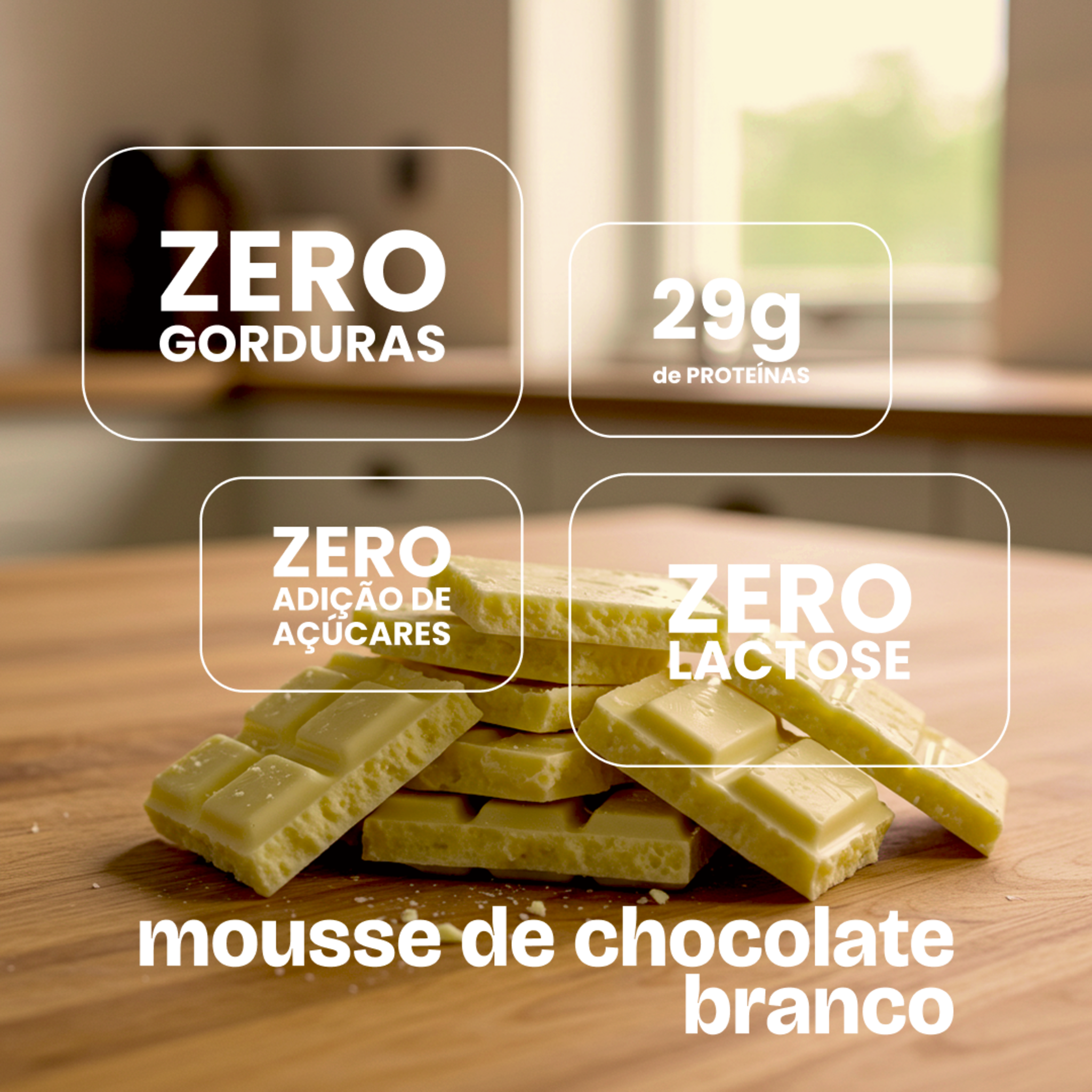 Chef Whey Zero Lactose 907g - Mousse au Chocolat Blanc (Mousse de Chocolate Branco)