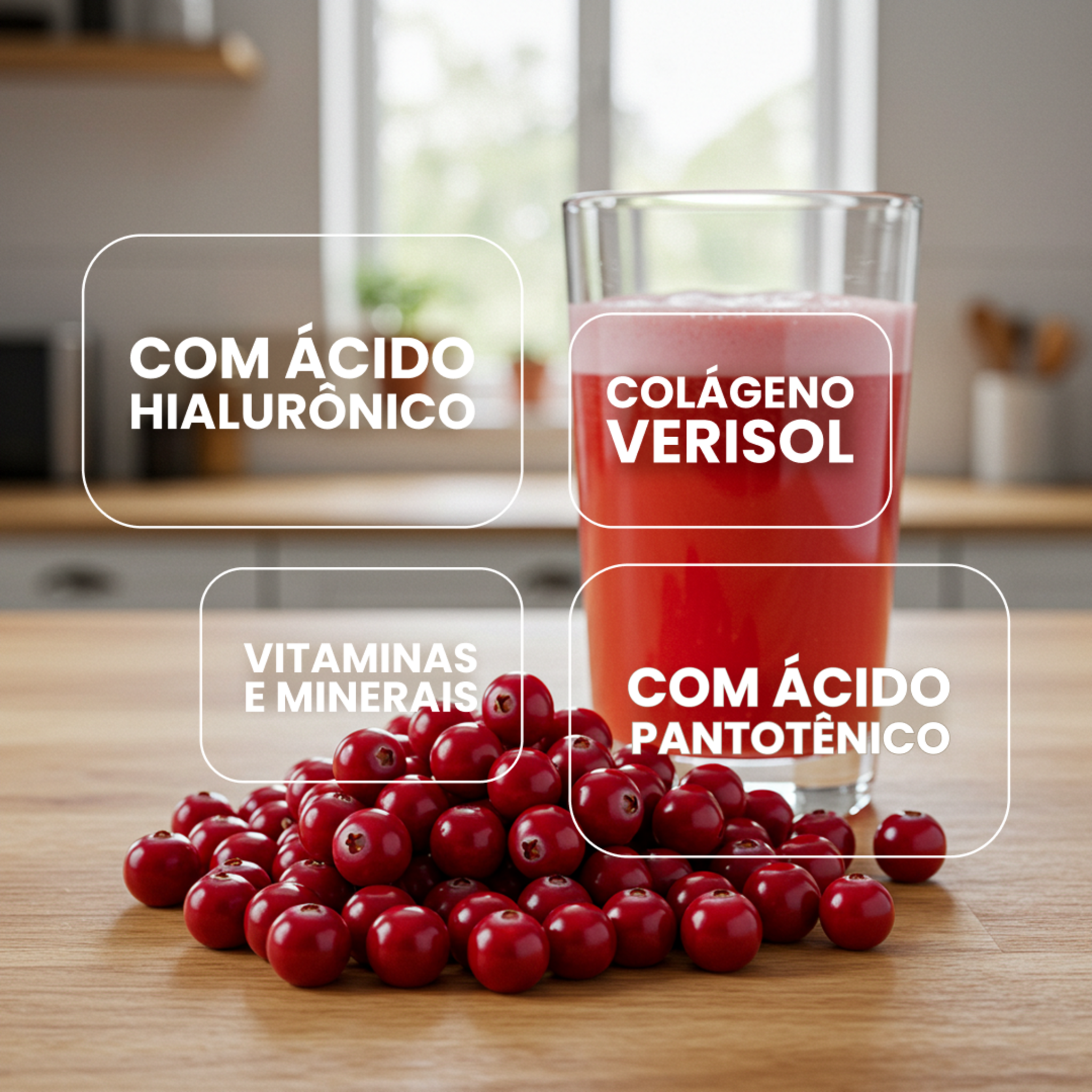 Collagen 300g Cranberry - Beleza de Dentro Para Fora