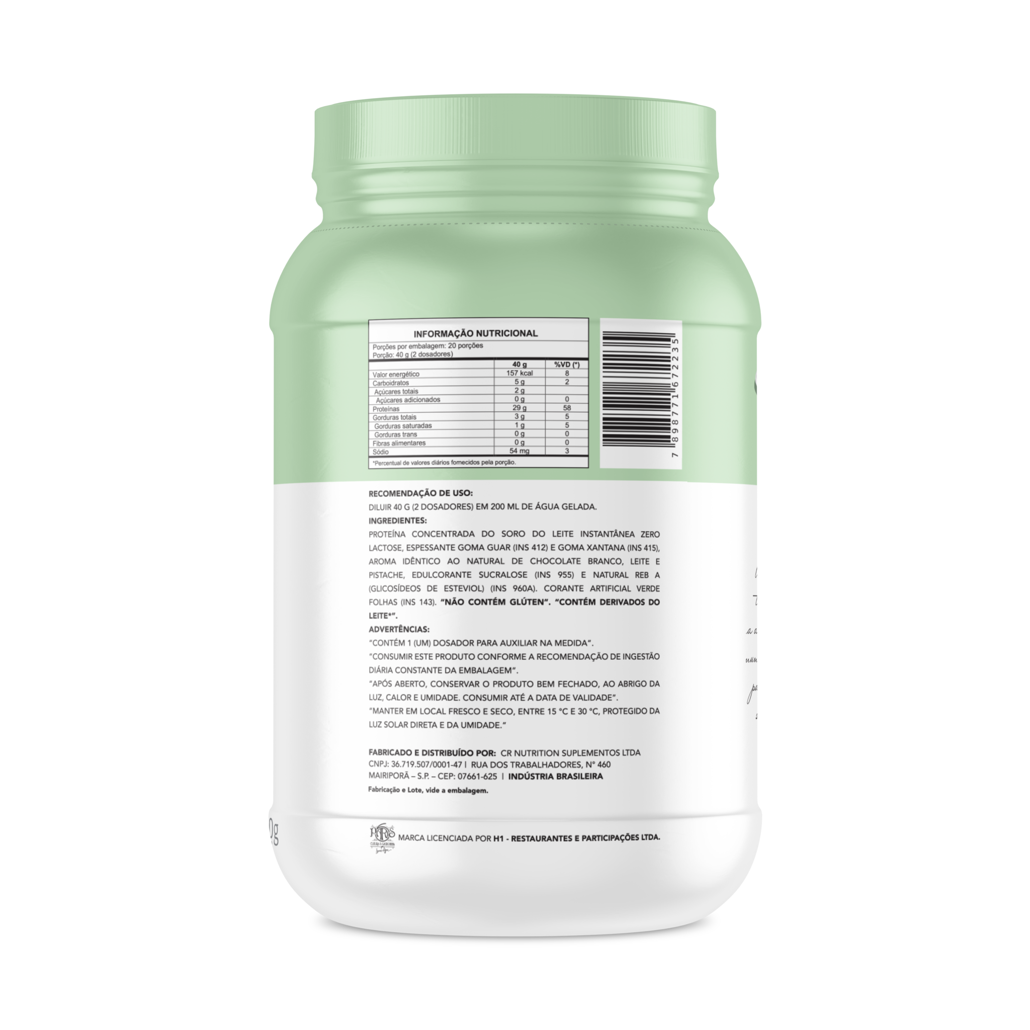 Chef Whey Paris 6 - Chocolat Blanc et Pistache 800g