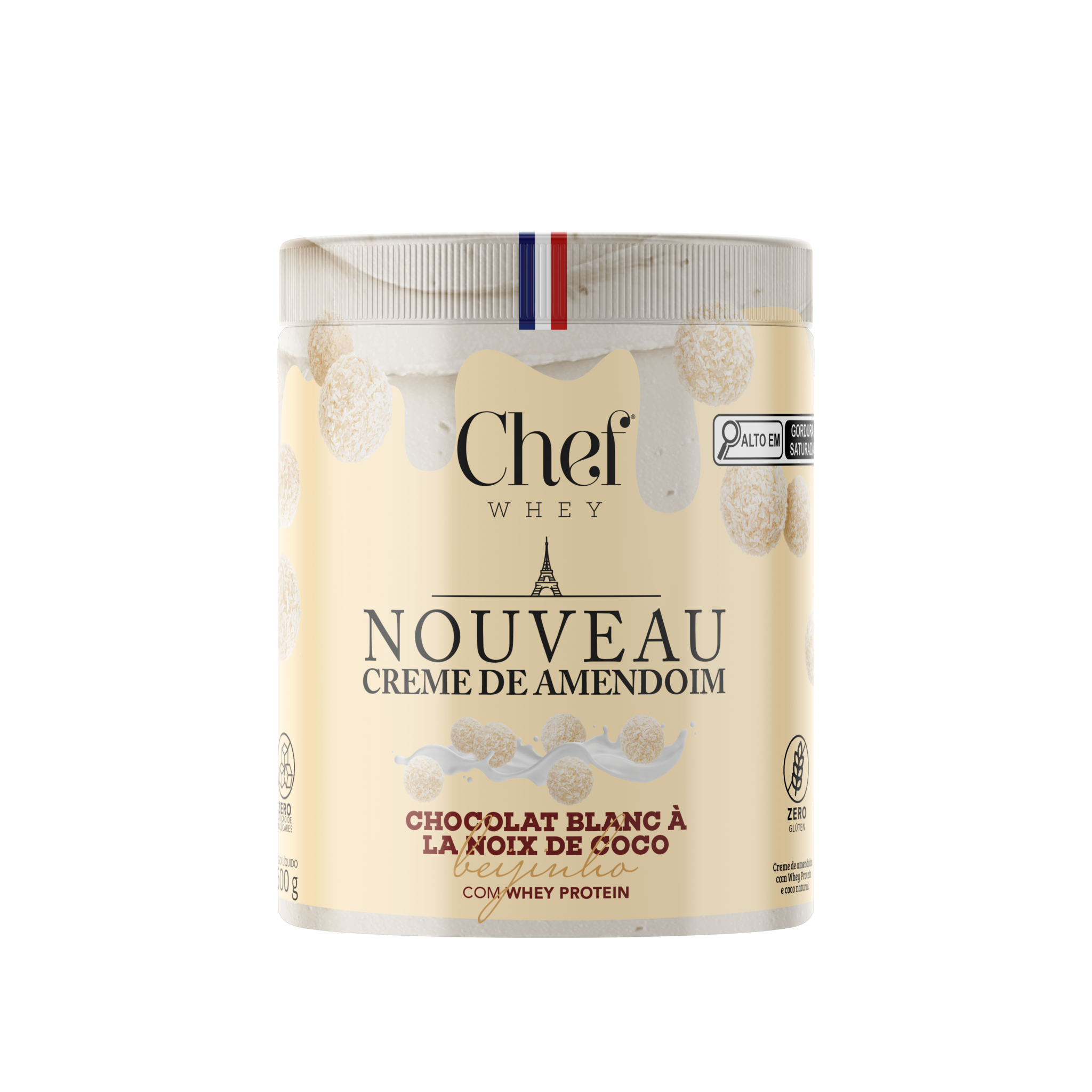 Creme de Amendoim Beijinho 600g - O Sabor da Sua Sobremesa Favorita, Agora Proteico e Saudável