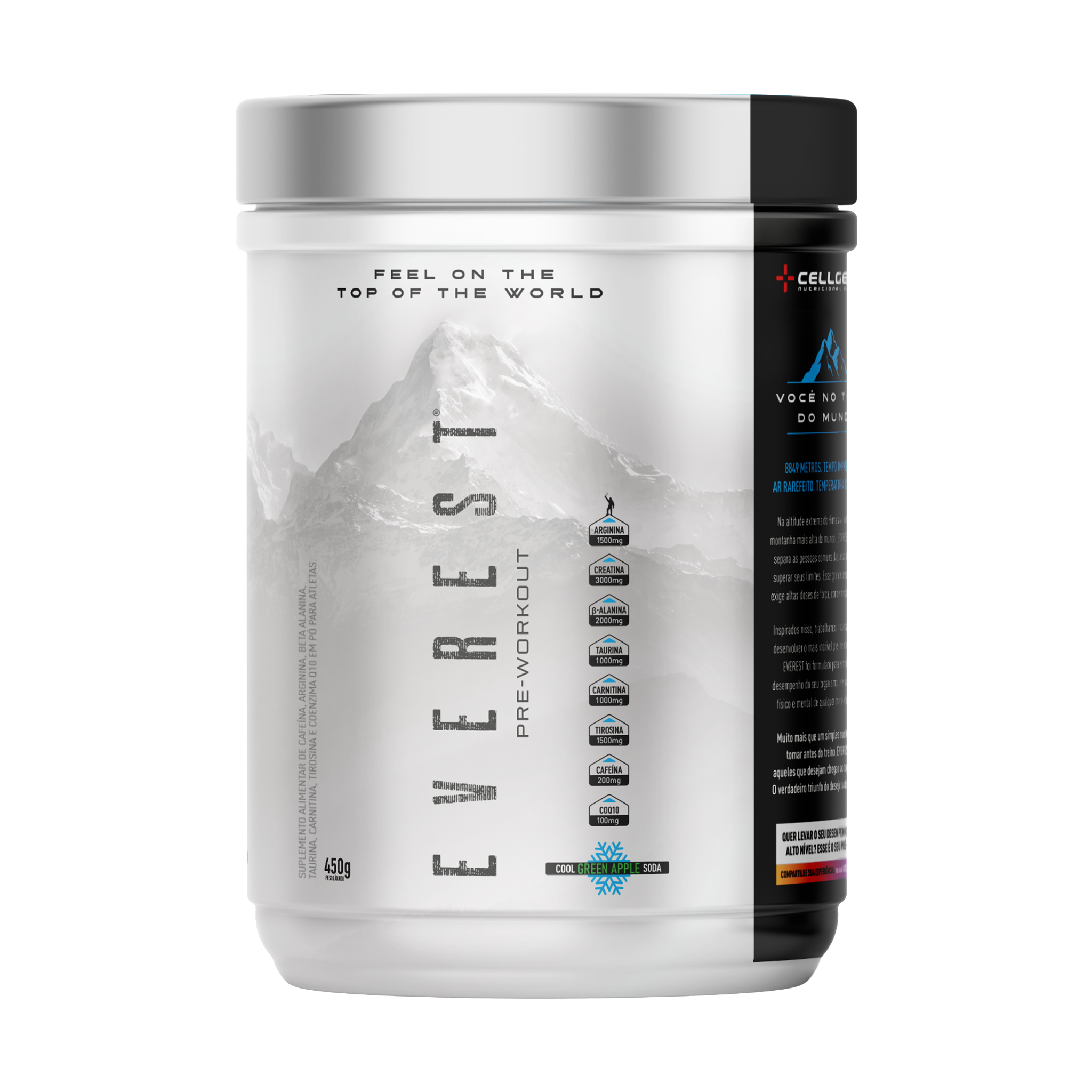 Pote do Pré-Treino Everest 450g sabor Grape Ice