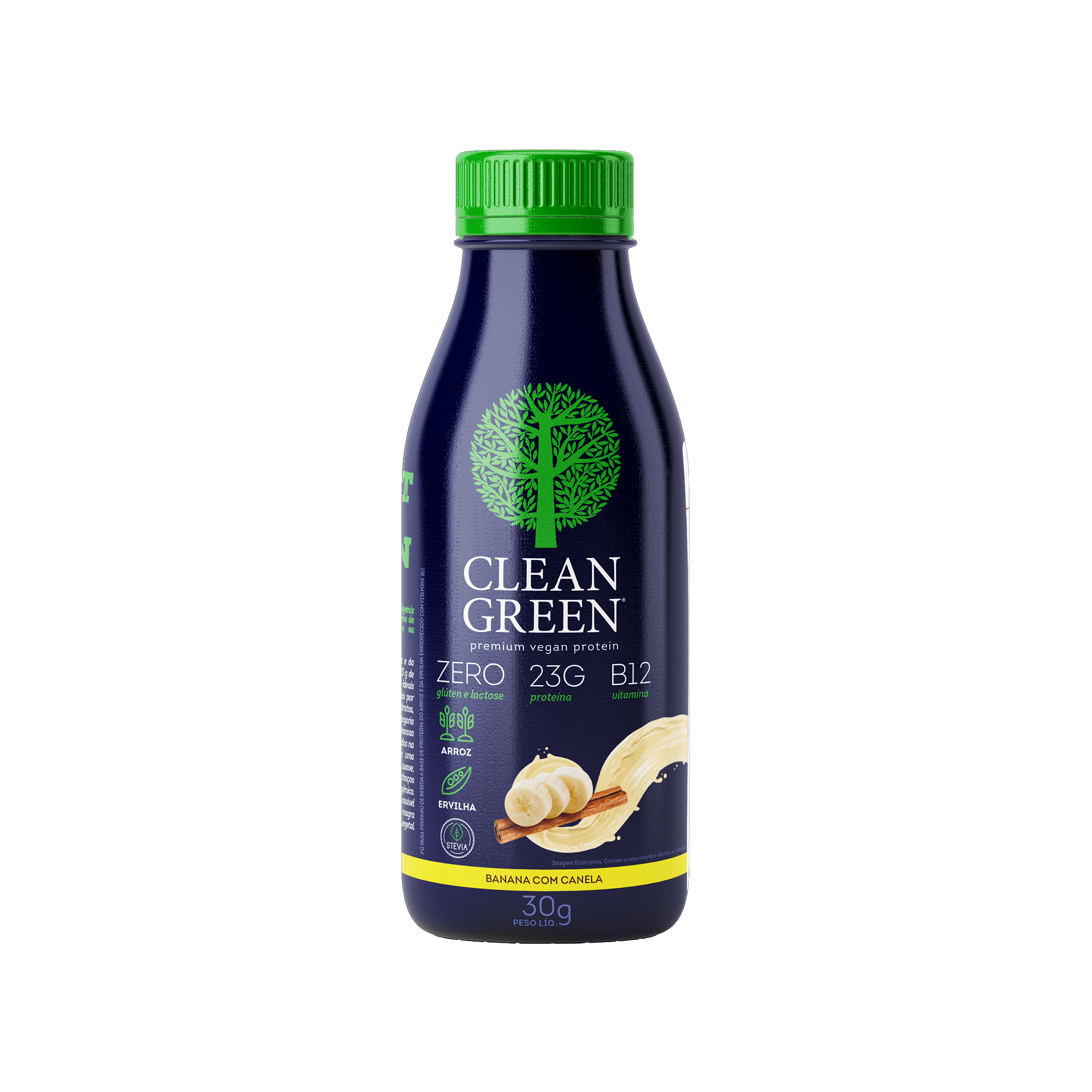 Sachê da Dose Única da Proteína Vegana Clean Green sabor Banana com Canela