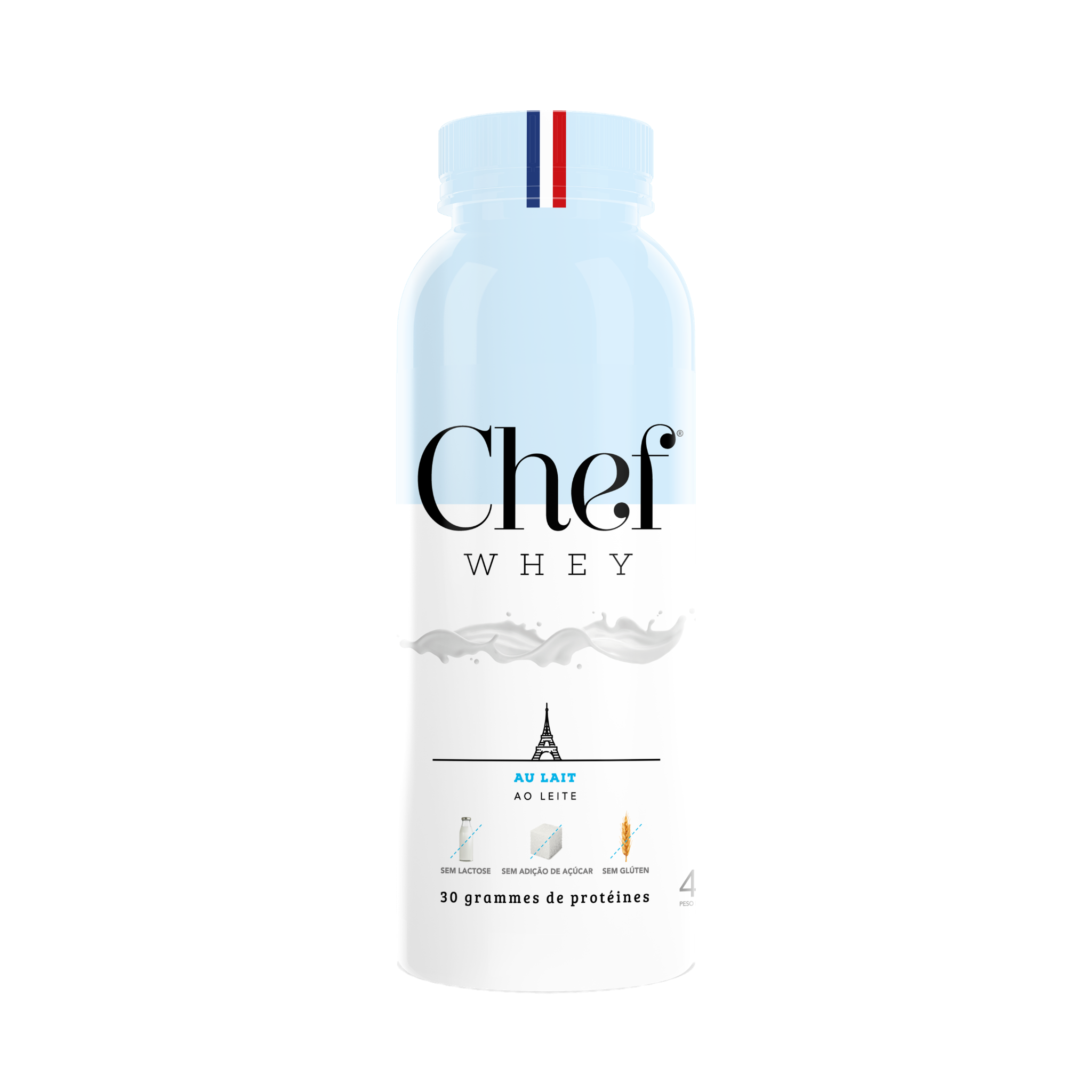 Sachê de Dose Única 37g do Chef Whey Protein Gourmet sabor Ao Leite
