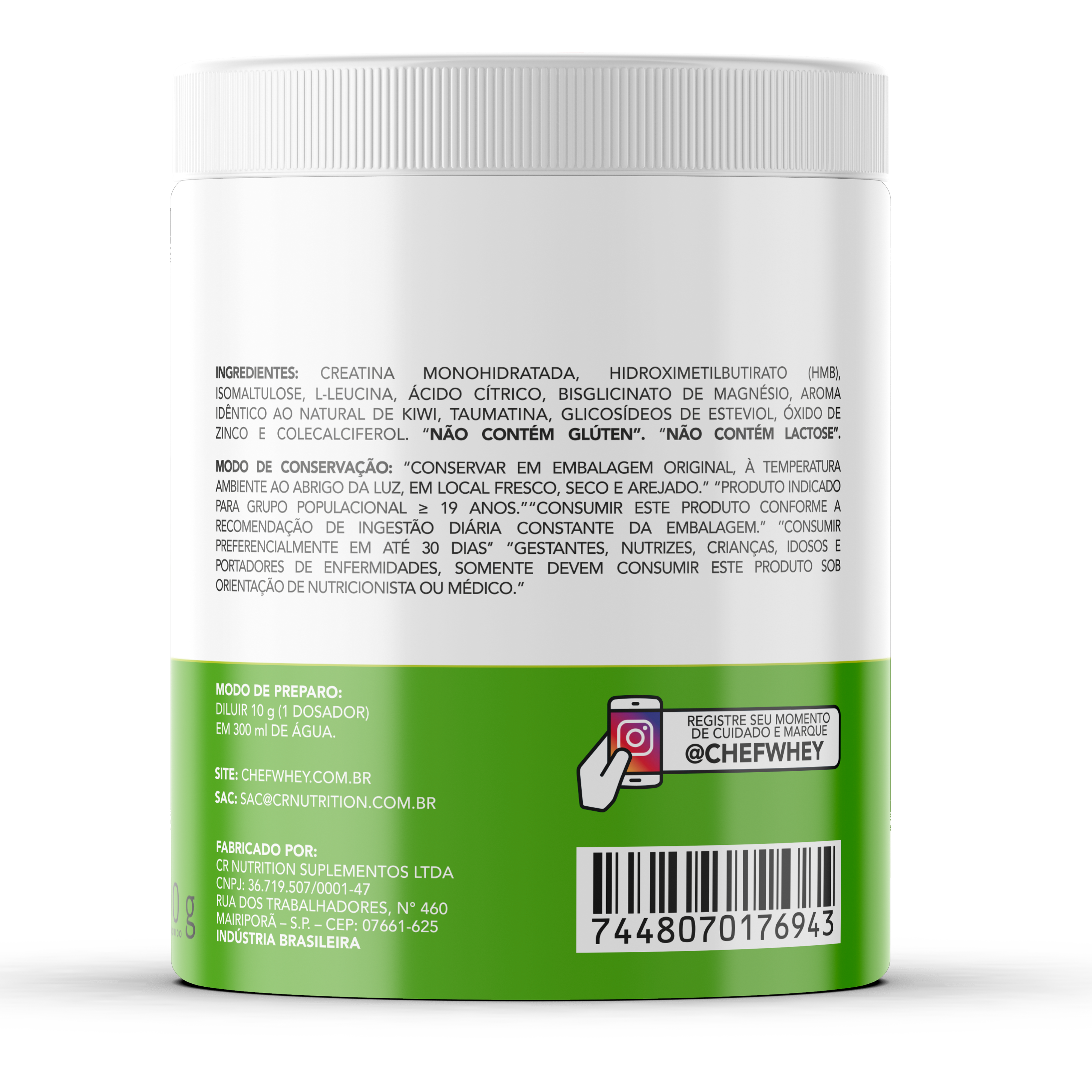 Creatina HMB Chef Whey 300g - Kiwi