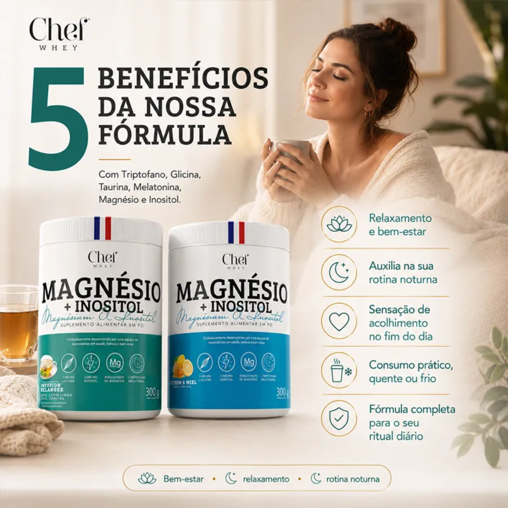 MAGNÉSIO + INOSITOL 300g - MARACUJÁ