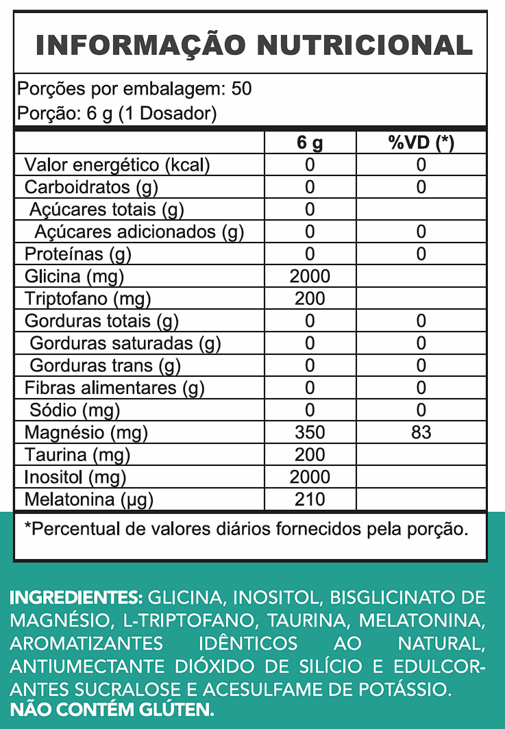 MAGNÉSIO + INOSITOL 300g - ERVA DOCE, CAPIM LIMÃO E ERVA CIDREIRA