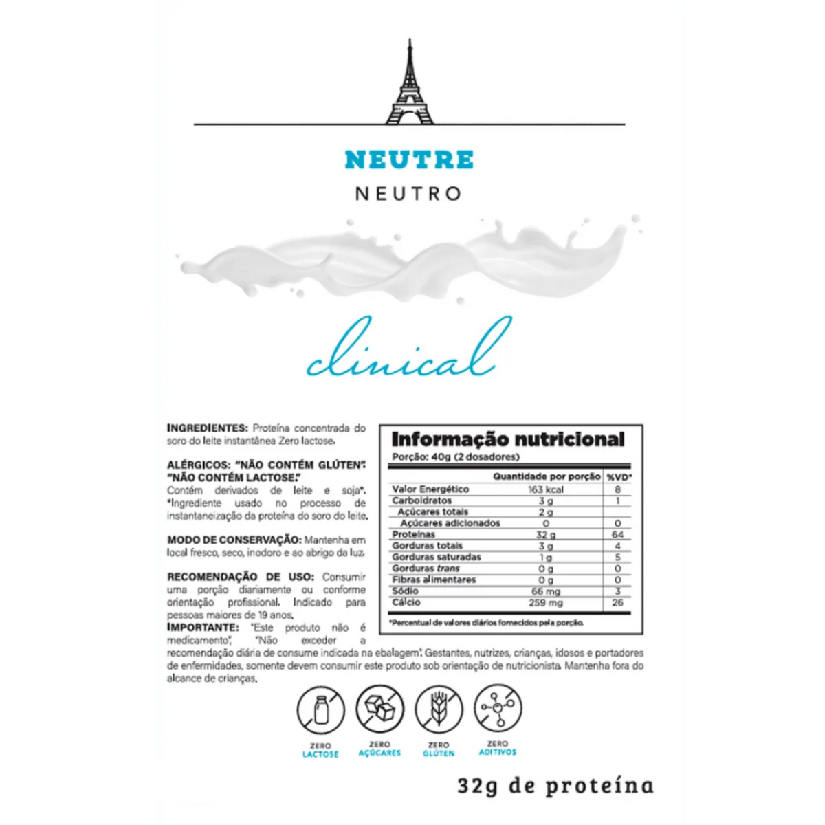Chef Whey Clinical Natural 800g - A Base de Proteína Pura para Sua Saúde e Performance