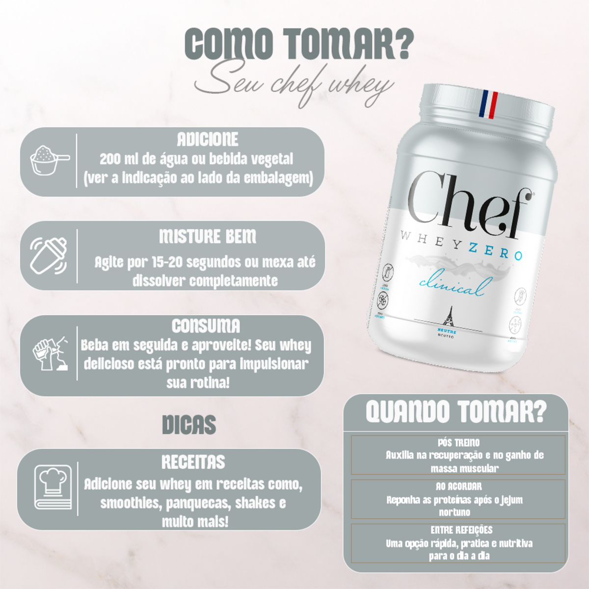 Chef Whey Clinical Natural 800g - A Base de Proteína Pura para Sua Saúde e Performance