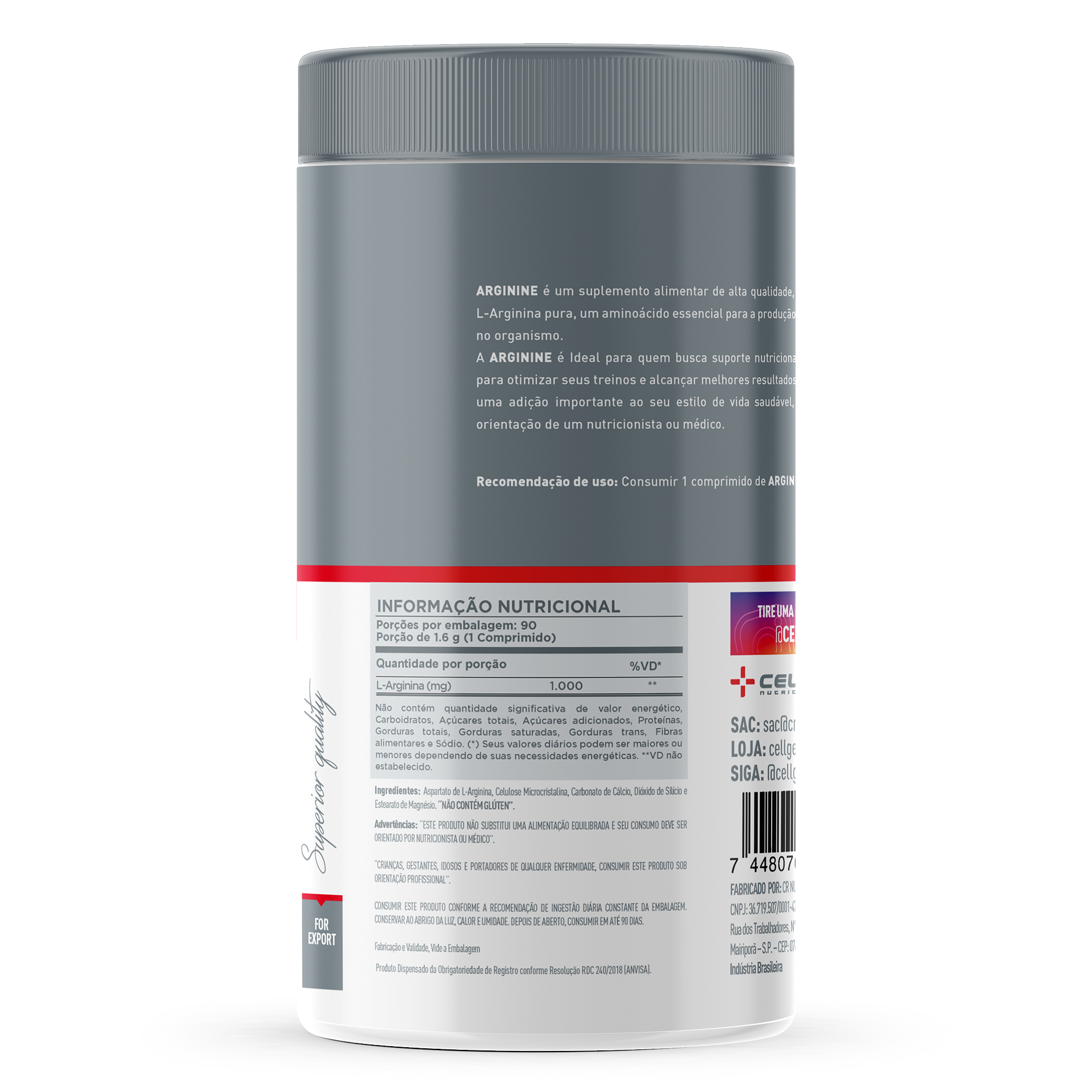 Arginina 1G (1000mg) - O Gatilho para o Pump Extremo e Vascularização