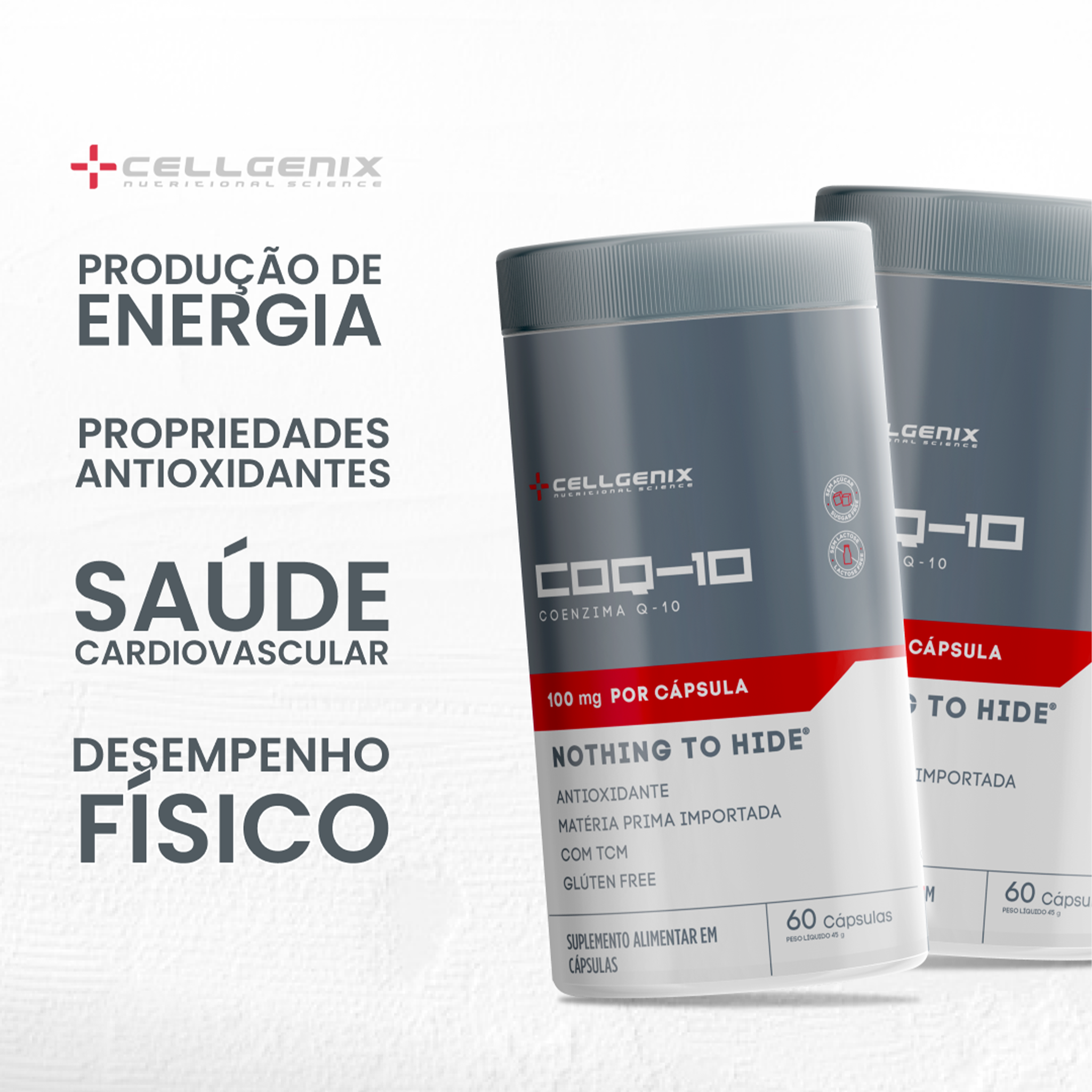 Coenzima Q10 100mg - Energia Celular e Poder Antioxidante