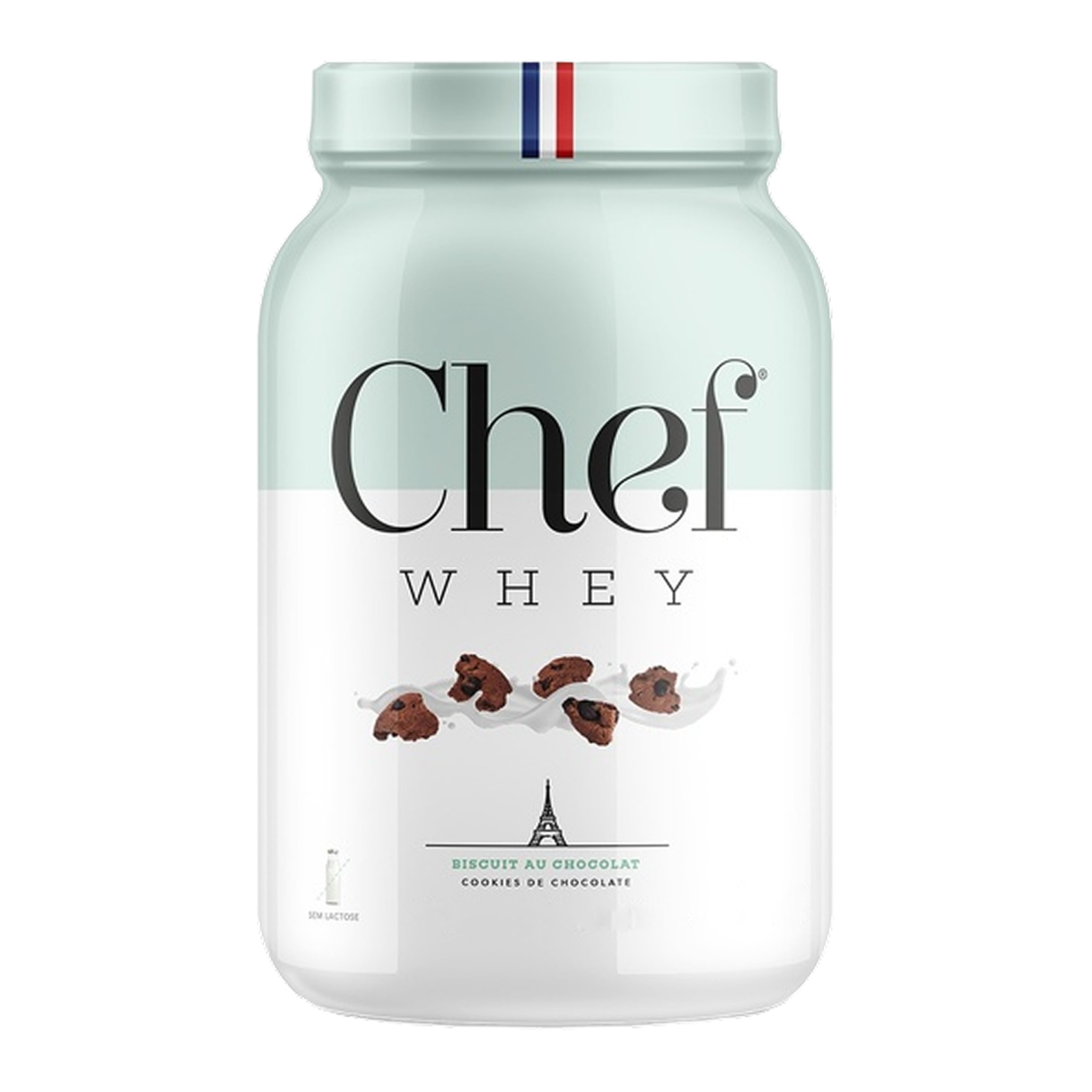 Pote do Chef Whey Zero Lactose sabor Biscuit au Chocolat 840g