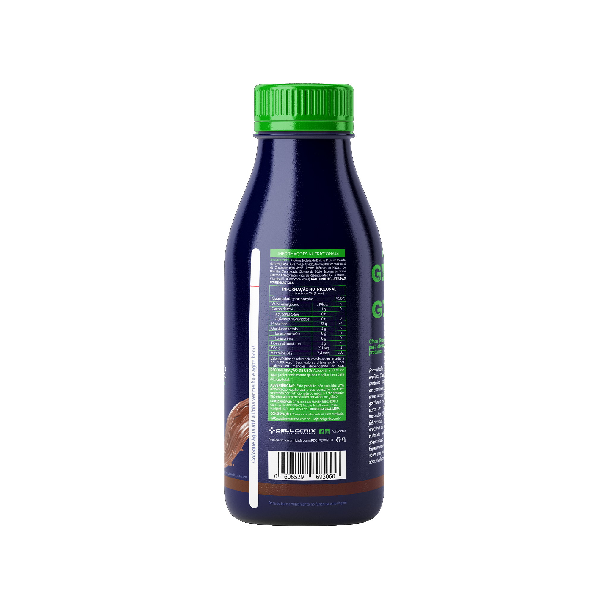 Clean Green Proteína Vegana 30g Dose Única - Chocolate e Avelã