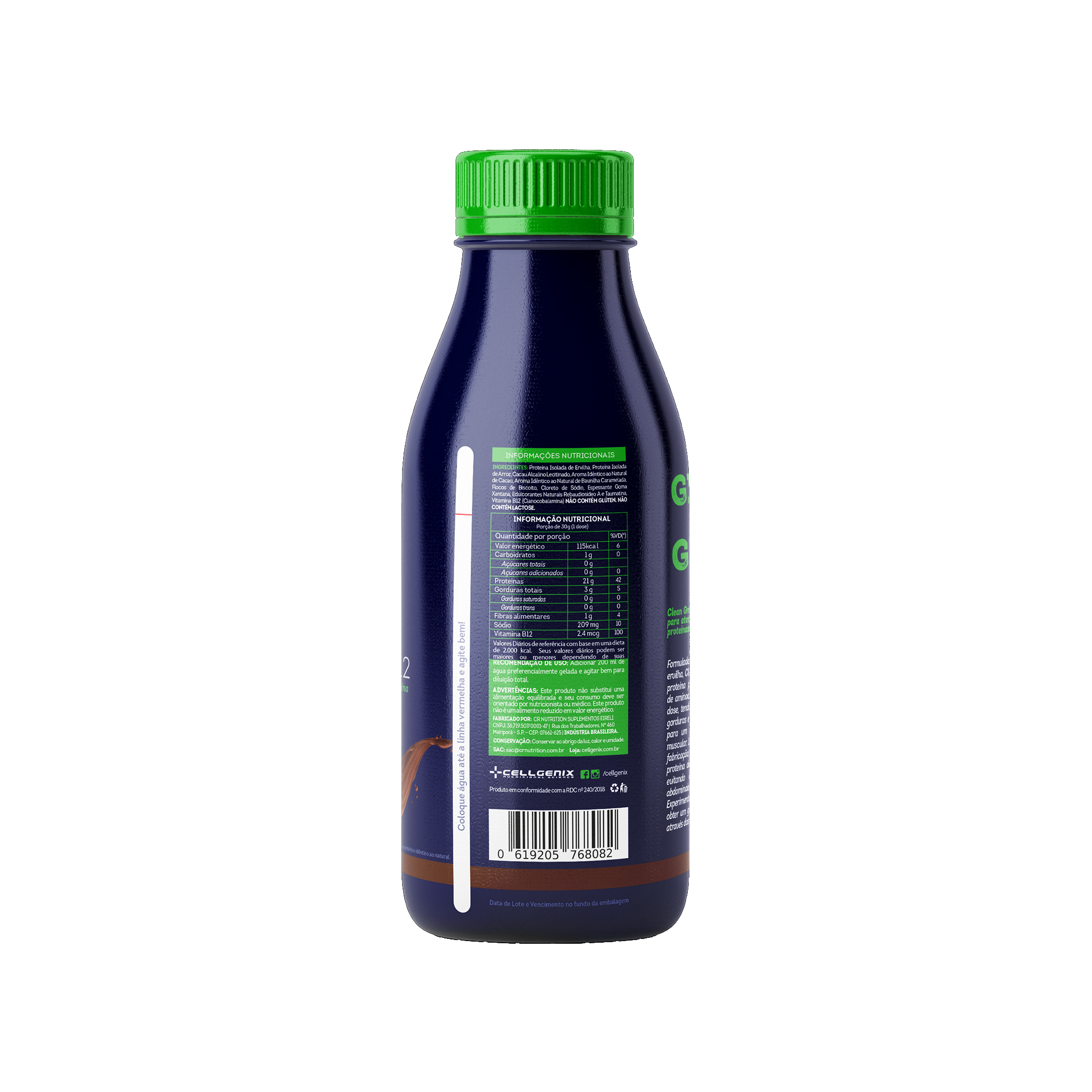 Clean Green Proteína Vegana 30g Dose Única - Chocolate Crocante