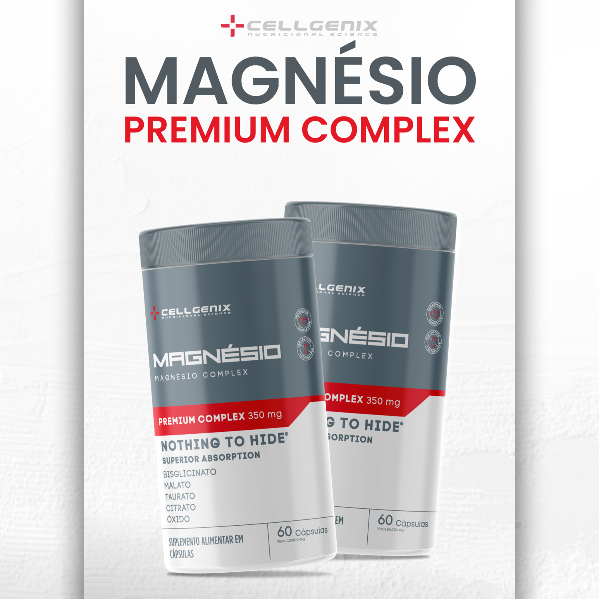 Magnésio Complex Tripla Ação - 60 cápsulas