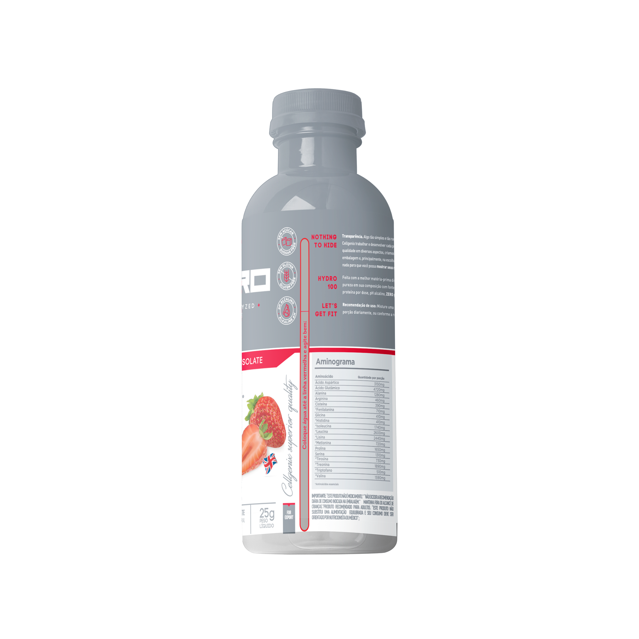 Hydro 100 Whey Hidrolisado 25g Dose Única  - Morango