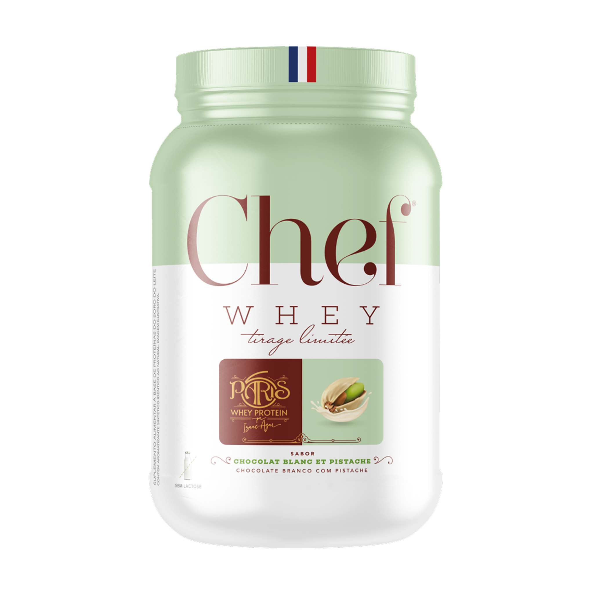Pote do Chef Whey Paris 6 sabor Chocolat Blanc et Pistache 840g