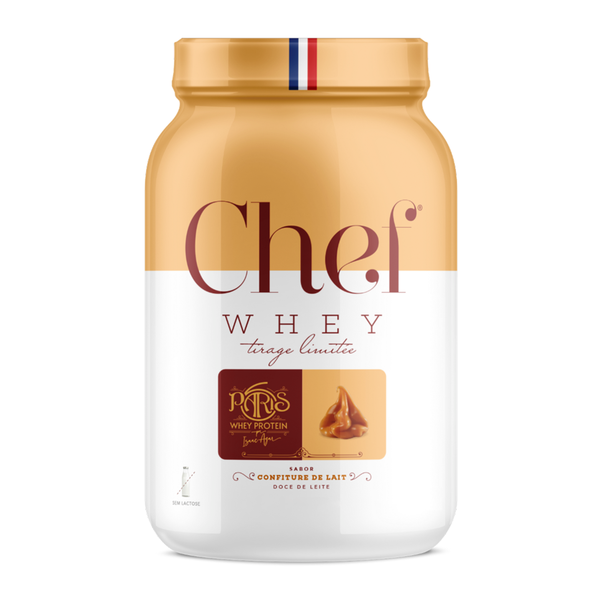 Pote do Chef Whey Paris 6 sabor Confiture de Lait (Doce de Leite) 840g