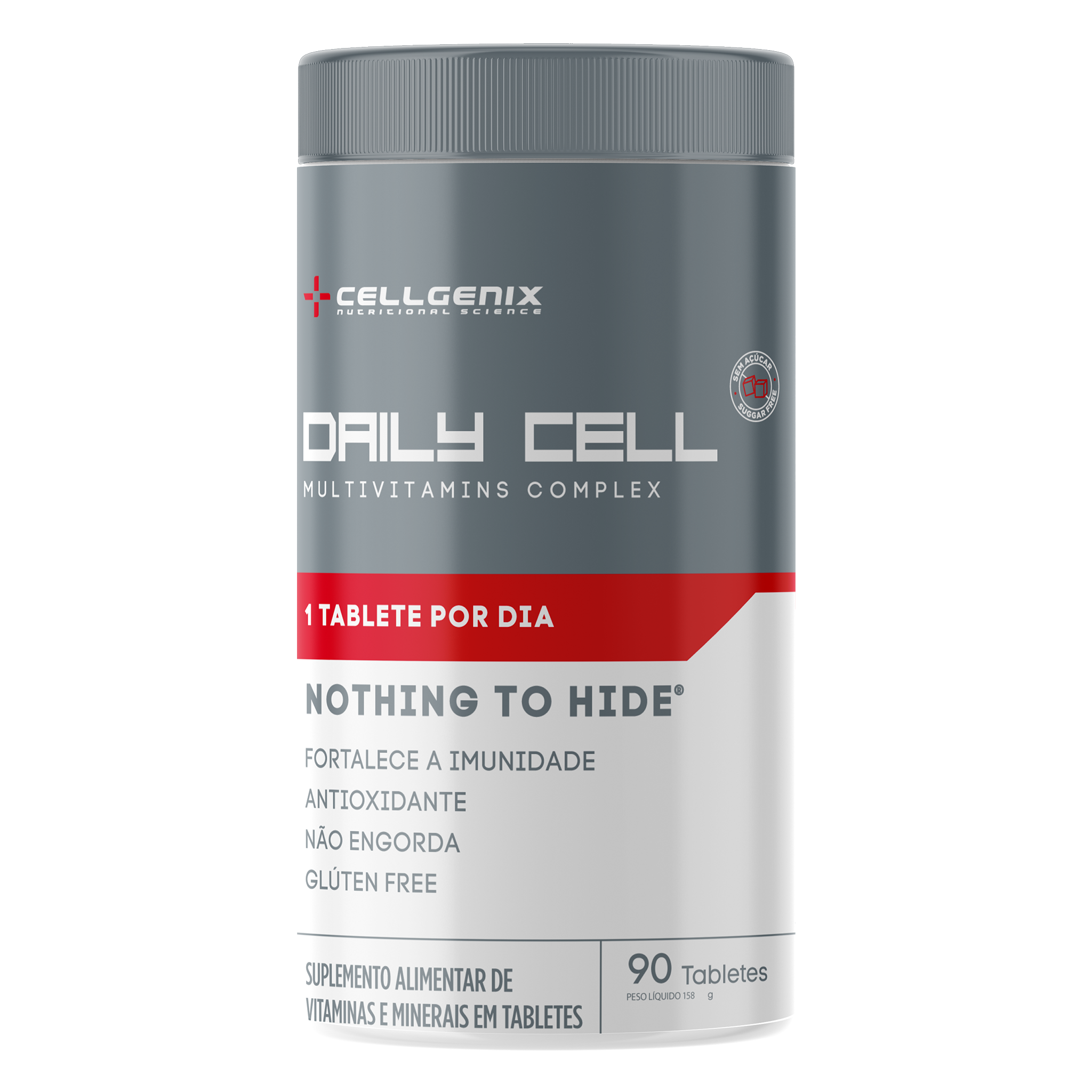 Pote do Multivitamínico Daily Cell Complex com 90 tabletes