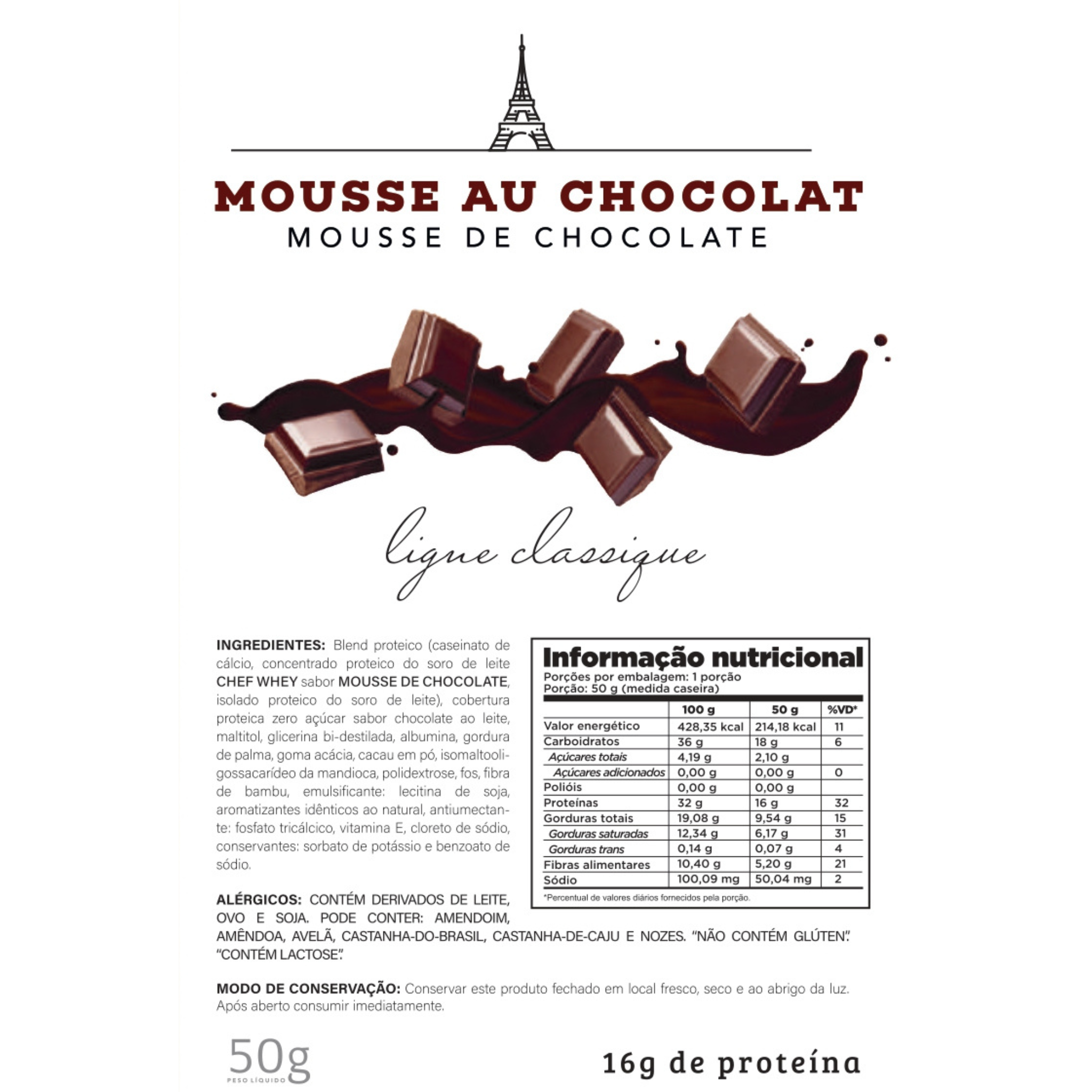 Barra de Proteína - Mousse de Chocolate (Caixa 12un)